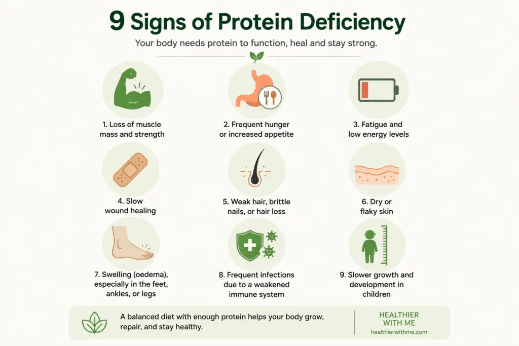 signs of protein deficiency