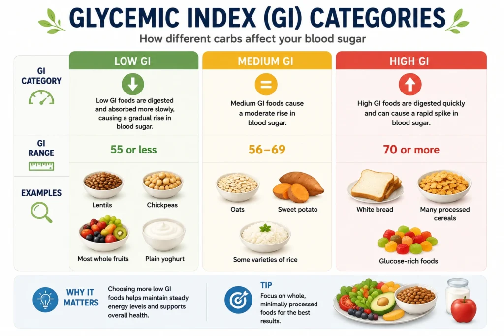 Glycemic Index GI Categories